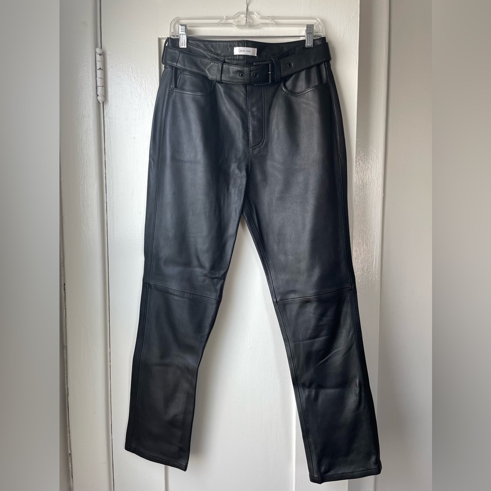Anine Bing Connor pant in black leather, no tags but like new! M
